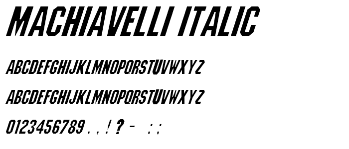 Machiavelli Italic font